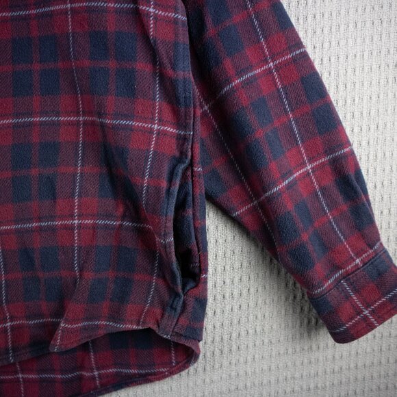 Orvis Cotton Checkered Flannel Thick Mens Button Up XL - Picture 6 of 8